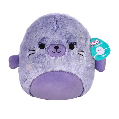 Squishmallow Official Kellytoy Fuzz-A-Mallows Squishy Soft Plush Toy Animal (12 Inch, Ellen Seal)
