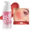 Kyannkara Liquid Blush Makeup Cream Blush For Cheeks Natural Glossy Blush Makeup Velvet Texture(08#)