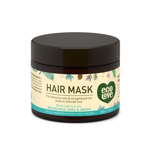 ecoLove - Natural Shampoo for All Hair Types,Sodium lauryl sulfate Free, Vegan & Cruelty Free Shampoo, With Natural Moroccan Oil Extract, No SLS or Parabens, 17.6 oz