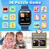 Smart Watch for Kid Age 4 5 6 7 8 9 10 Boys Girls Learning Toy with 26 Puzzle Game 1.69" Touch Screen HD Camera Video Music Player Alarm Clock Storybook Pedometer Christmas Birthday Gift Idea (blue)