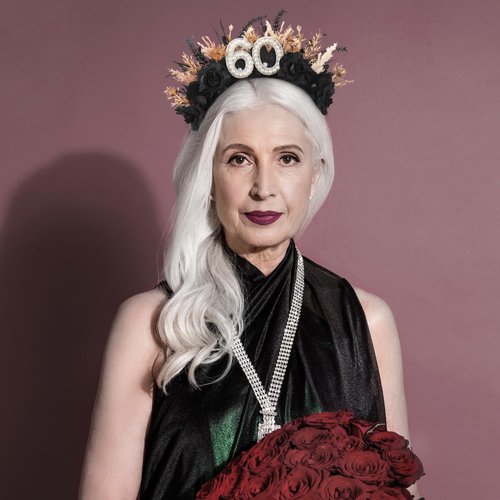 PartyforU 60th Birthday Headband for Women - 60th Birthday Crown Black Happy 60th Birthday Headband for Mom Grandma 60 Year-old Gifts for Her Birthday Party Accessory