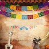 Mexican Felt Banner Picado Banner-Mexican Party Fiesta Felt Banners,Dia De Los Muertos Decorations Party Supplies (flower 1)