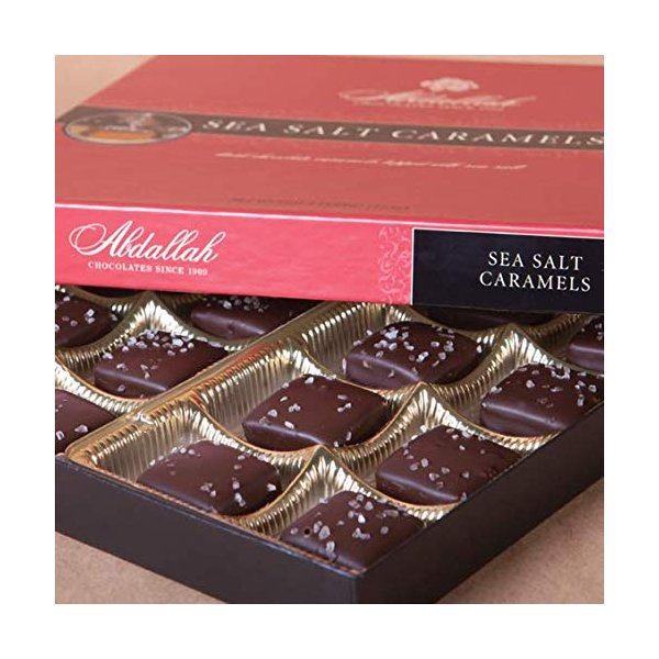 Abdallah Chocolates Sea Salt Dark Chocolate Caramels, 8 oz.