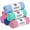 Shandali Hot Yoga GoSweat Microfiber Hand Towel in Super Absorbent Premium Teal Suede for Bikram, Pilates, Gym, and Outdoor Sports. 16 x 26.5 inches.