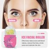 Ice Face Roller, Ice Roller for Face and Eye, Reusable Beauty Ice Facial Roller Massager for Face Skin Care, Silicone Face Ice for Shrink Pore, Remove Fine Lines and Brighten Skin Pink