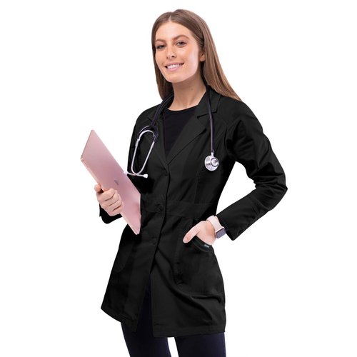 Adar Uniforms, Universal Lab Coats for Women - Perfection 32" Lab Coat - 811 - Black - M
