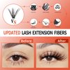 DIY Lash Extension 120PCS 40D Eyelash Extensions Cluster Lashes Wide Stem Cluster Lashes Mega Volume Individual Lashes Eyelash Clusters Extensions Lashes Cluster Use at home 0.07D 8-16mm