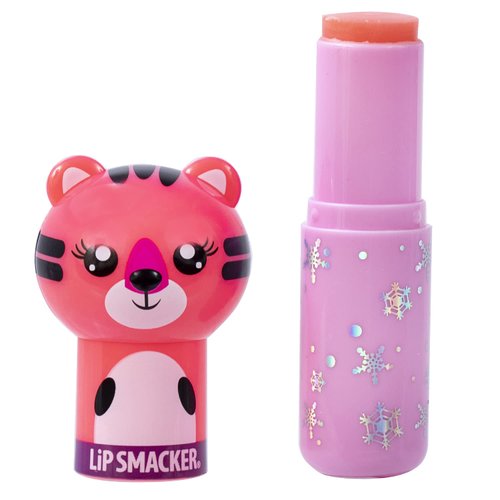 Lip Smacker Lippy Pals Lip Balm, Flavored Moisturizing, Smoothing Soft Shine, Hydrating & Protecting Fun Tasty Flavors, Cruelty-Free & Vegan - Tiger Stronger Strawberry