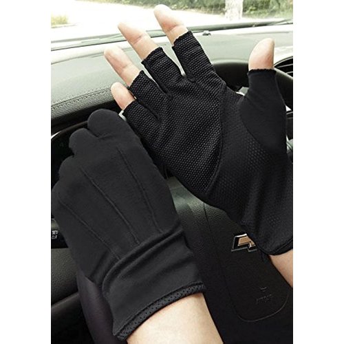 Ylucky Lightweight Summer Fingerless Gloves Men Women UV Sun Protection Driving Cotton Gloves Nonslip Touchscreen Gloves
