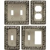 Franklin Brass Paisley Wall Plate, Brushed Satin Pewter Single Switch Cover Switch Cover, 1-Pack, 64048