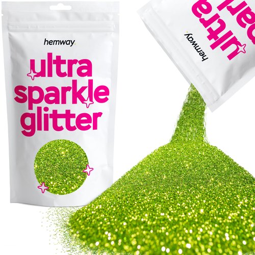 Hemway Premium Ultra Sparkle Glitter Multi Purpose Metallic Flake for Nail Art, Cosmetic Graded, ...