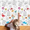 Yungyan 1 Pieces Ocean Animals Coloring Tablecloth for Classroom Giant Summer Coloring Poster Sea Tablecloth Mermaid Shark Activity Table Cover for Sea Themed Birthday School Parties 54 x 104 Inch