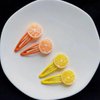 2 Pcs Slice Snap Hair Clips for Women Girls Bangs Side Hairpins Creative Barrettes Hair Accessories，Clips and Barrettes Hair Accessories（Orange）