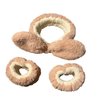 Cute Face Wash Headband & Wristbands Set - 1 Kawaii Skincare Headband with 2 Microfiber Spa Wrist Bands, Premium Sewing Soft & Absorbent Head Bands for Washing Face Makeup Hair Care (Khaki)