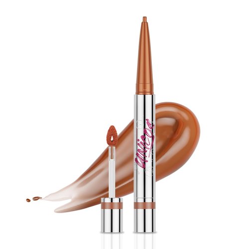 Unicos Dual-Side Lip Plumper Gloss, Fruit Flavored, Moisturizing, Non-Sticky, Vegan, Cruelty-Free, 0.09 oz (Vanilla Milk Tea, Regular)