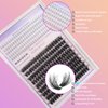 DAODER Fluffy Lash Clusters Kit with Bottom Lashes 60D D Curl Volume Lash Extension Kit with Lash Bond Seal Remover Tweezers 10-16mm Wispy Eyelash Extension Kit 300pcs(60D + Bottom Lash Clusters Kit)
