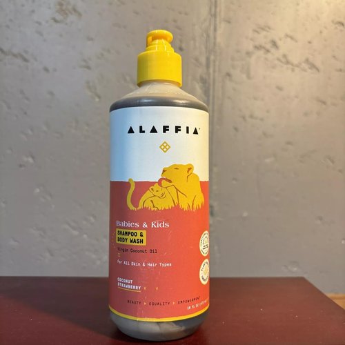 ALAFFIA Coconut Strawberry Shampoo & Body Wash, 16 FZ
