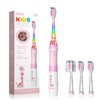 SEAGO Kids Electric Toothbrushes Sonic Toothbrush, Soft Battery Powered Tooth Brush with Smart Timer,Waterproof Replaceable Deep Clean for Kids(Age of 3+)，Child Electric Toothbrush (977Pink)…
