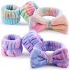WSYUB Spa Headband, Skin care Headband,Face Wash Headband, Makeup Headband and Wristband Set for Washing Face, 6pcs, Gorgeous Tie Dye Color Cosmetic Headband and Absorbent Wrist Towels
