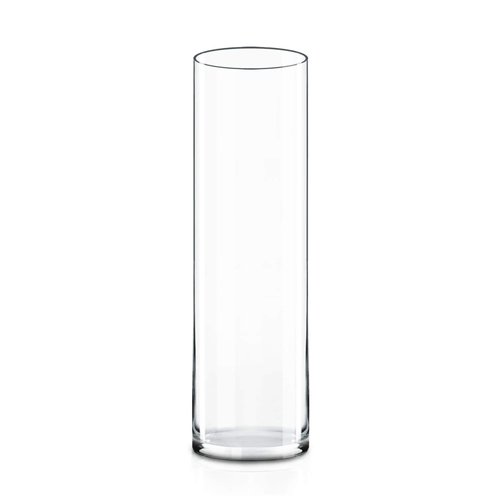 CYS Excel Clear Glass Cylinder Vase (H:16" D:4") | Multiple Size Choices Glass Flower Vase Centerpieces | Hurricane Floating Candle Holder Vase