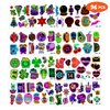 96 PCS Cool Glow Neon Light Temporary Tattoos Themed Birthday Party Favors Decorations Supplies Cute BlackLight Tattoo Stickers Gifts For Kids Boys Girls Prizes Carnival Christmas Holiday Halloween