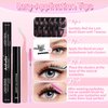 Lash Extension Kit 320pcs Fluffy Lash Clusters 10-20mm Eyelash Extension Kit 50D Volume DIY Lash Extension Kit Individual Lashes with Lash Bond and Seal, Remover, Lash Tweezers and Lash Brushes