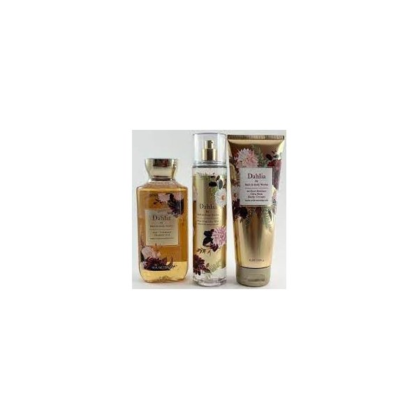 Bath & Body GIFT SET BODY CARE Full Size [3 pieces] Body Cream / Shower Gel / Fragrance Mist (Packaging may vary) (Full Size, DAHLIA)