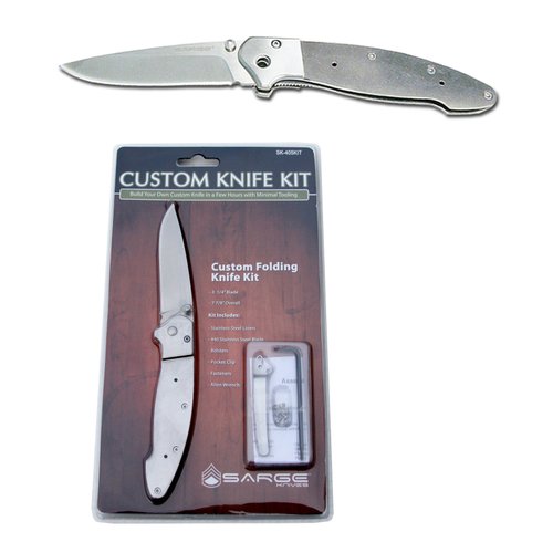 Sarge Knives SK-405KIT Custom Folding Knife Kit with 3-1/4-Inch Stainless Blade