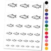 Rainbow Trout Fish with Spots Fishing Temporary Tattoo Water Resistant Fake Body Art Set Collection - Light Pink (One Sheet)