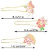 3PCS Butterfly Flower Hair Sticks Chinese Tassel Hair Pins Pearl Rhinestone Hanfu Hair Chopsticks for Buns Metal Floral Hairpin Wedding Headpiece Brides Hair Styling Accessories for Long Hair Women
