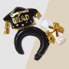 AEGYPIUS Graduation Headband and Balloon Set - 10-Pack Grad Hat Headbands, Cap Balloons for 2024 Graduates, Congrats Party Decorations