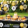 16th Birthday Balloons for Boys, 24Pcs Black Gold White Happy 16th Birthday Balloons, Black Gold and White 16th Birthday Party Decorations Balloons for Boys Girls 16th Birthday Decor Supplies
