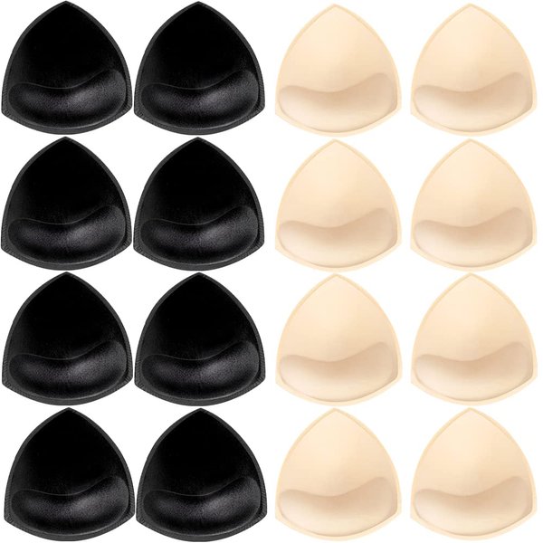 Hicdaw 8 Pairs Bra Pads Inserts Bra Cups Insert Sports Bra Pad Insert Sew in Bra Cups for Women