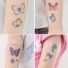 Ooopsiun Glitter Butterfly Temporary Tattoos for Girls -12 Sheets Butterfly Party Favors Decorations for Kids Women