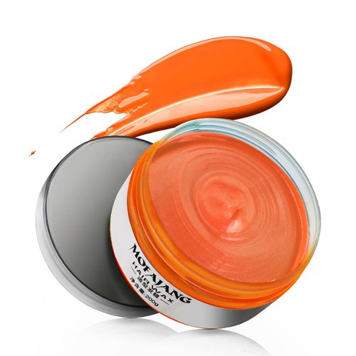 BrimFulite Orange Hair Wax, Instantly Coloring Hair Paint Wax, Non-Greasy, Washable, Strong Holding for All Day for Women Men, Halloween Parties Cosplay Masquerade (7.05 Ounce, Orange)