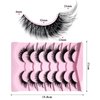 LoveOurHome 7 Pairs Fake Eyelashes Fluffy False Eyelashes Cat Eye Faux Mink Wispy Lashes Natural Look Lash Extension Eye Lashes 6-21mm 6D Volume Strips False Lashes with Tweezer for Women Teen Girls