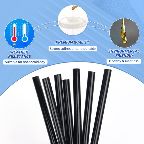 Neitsi 12Pcs Keratin Glue Sticks for Hair Extensions,Professional Hot Melt Glue Stick,Hair Adhesive Keratin Gun Bond Glue Stick for DIY Project (Black）