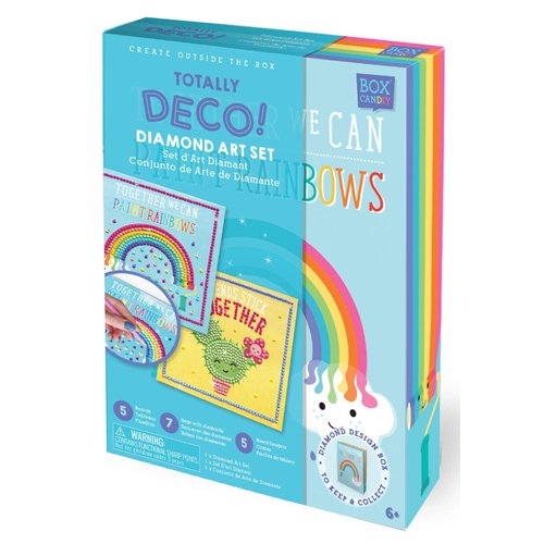 BOX CANDIY Totally Deco Rainbow Diamond Dazzling Gems Art Set in Keepsake Box to Make and Display