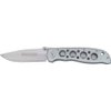 Smith & Wesson Extreme Ops CK105H 7.3in S.S. Folding Knife with 3.2in Drop Point Blade and Aluminum Handle for Outdoor, Tactical, Survival and EDC,Silver