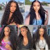 HANSAMU 26 Inch 13x4 Deep Wave Lace Front Human Hair Wigs Curly Wigs Human Hair Deep Wave Glueless Lace Frontal Wigs With Baby Hair Natural Hairline for Black Women HumanHair Wigs