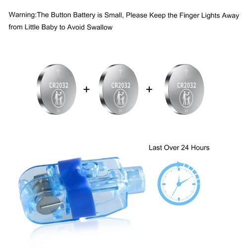 CALIFORNIA CADE ELECTRONIC Finger Lights-50Pcs for Kids Adult Party Favors Party Supplies for Holiday Light up Toys - LED Rave Laser Assorted Toys for First & Last Day of School (Blue)