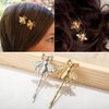 1 Pcs Cute Bee Metal Hairpin Matte Bee Bobby Pin Side Hair Clips Honeybee Bobby Pins Hair Accessories for Party Wedding Silver/Gold(Gold)