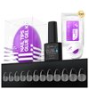 Gelike EC Gel X Nail Kit- 6 in 1 UV Strong Gel Glue, 240PCS Short Almond Nail Tips, and UV Lamp