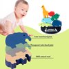 Wooden Blocks Stacking Toys for Kids, AULEGU Animal Balance Game for Toddler, Fine Motor Skill Toys for 3 4 5 6 7 Year Old, Farm Animal Shape