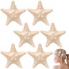 CHANZET 6Pcs Starfish Hair Clips, Resin Cute Beach Sea Hair Barrettes Pins, Mermaid Headpiece Hair Alligator Clips for Women Girls Hair Accessories Birthday Gift