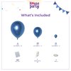 HOUSE OF PARTY Metallic Blue Balloons - Blue Balloon Garland, 5/12/18 Inch Blue Metallic Balloons for Graduation Decorations, Wedding & Baby Shower Party Supplies