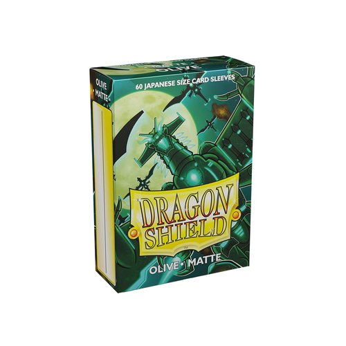 Dragon Shield Japanese Size Sleeves – Matte Olive 60CT - Card Sleeves Smooth & Tough - Compatible with Pokemon, Yugioh, & More– TCG, OCG