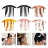 FRCOLOR 6pcs Hair Side Combs Resin Hair Comb French Twist Comb Plastic Twist Comb Hair Clip Combs Accessories for Girls Women (Random Color)