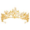 Fairy Crown, Vofler Gold Tiara for Women - Mermaid Elf Mother Nature Ursula Witch Costume Seashell Shell Twig Leaf Coral Butterfly Flower Headband for Princess Bride Queen Adult Girl Halloween Party