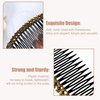 VOCOSTE 2pcs Rhinestone Side Hair Comb, 20 Teeth and 24 Wide Teeth Side Combs, Faux Crystal Plastic Slide Combs for Women's Fashion Accessories, Champagne